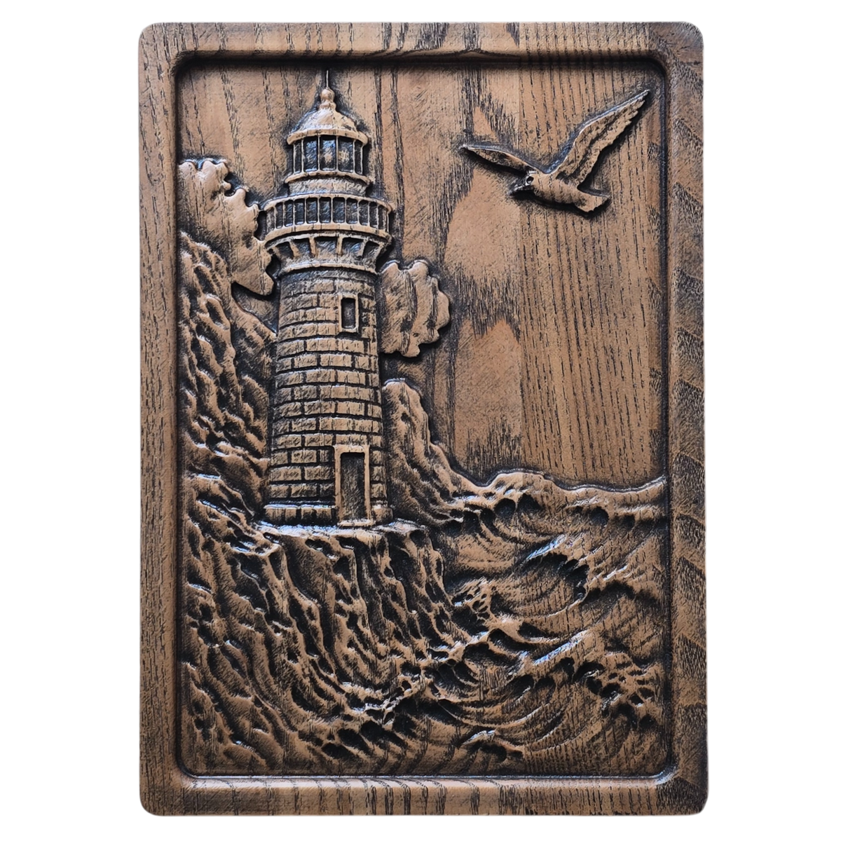PATNF-015 Panel decorativo tallado “Faro costero – Tenerife”