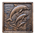 PATNF-017 Panel decorativo tallado “Delfines – Tenerife”