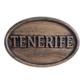 PATNF-040 Placa Ovalada de Madera “Tenerife” – Relieve Decorativo