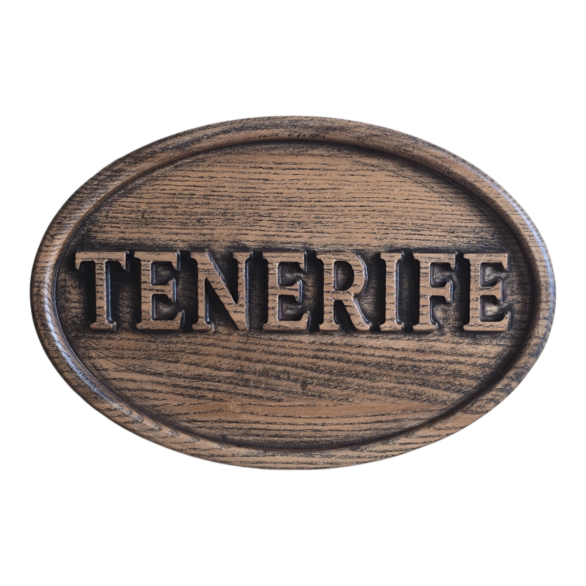 ITNF-103 Imán de Madera “Tenerife” – Diseño Ovalado