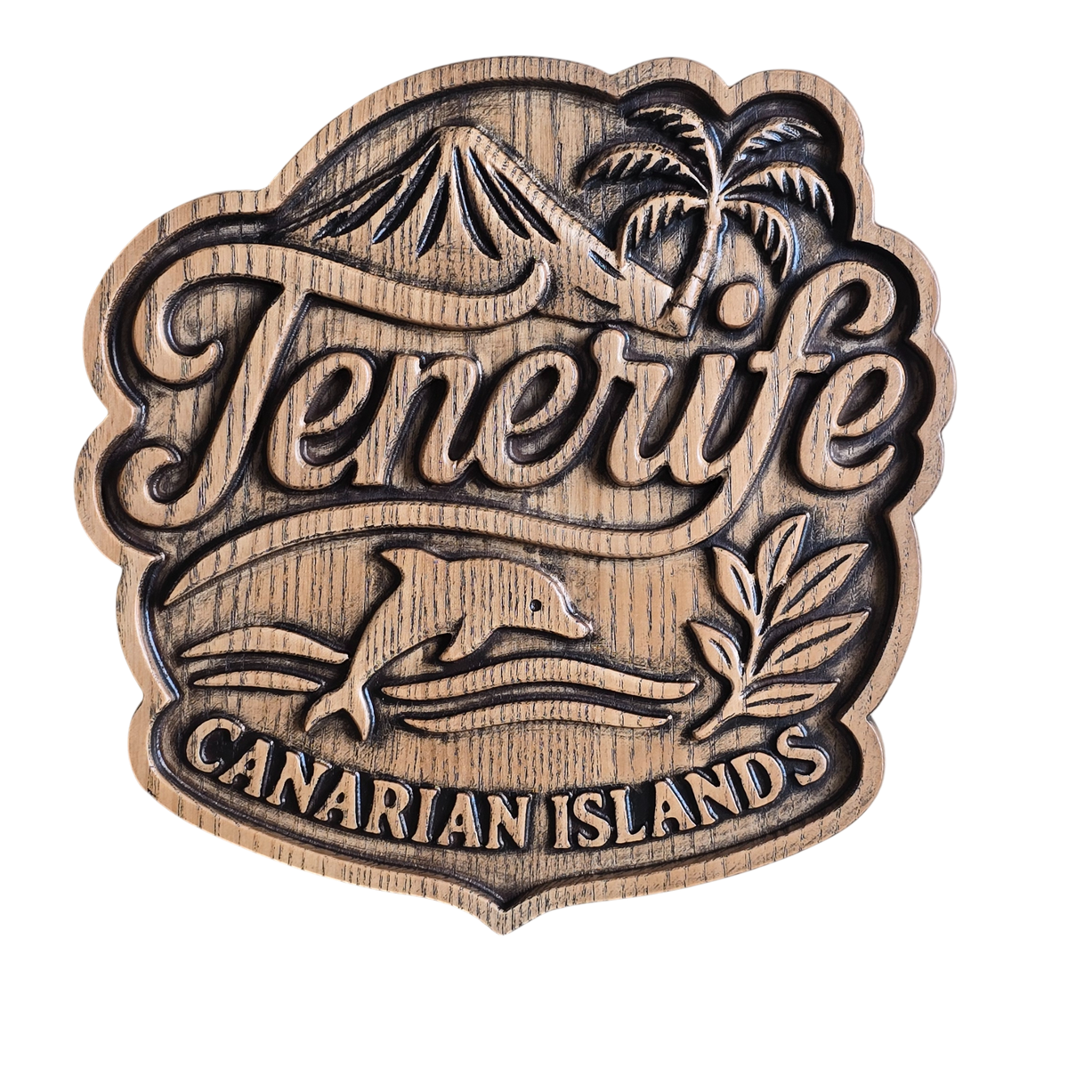 ITNF-112 Imán decorativo de madera “Tenerife – Islas Canarias”