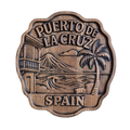 ITNF-110 Imán decorativo de madera “Puerto de la Cruz – España”