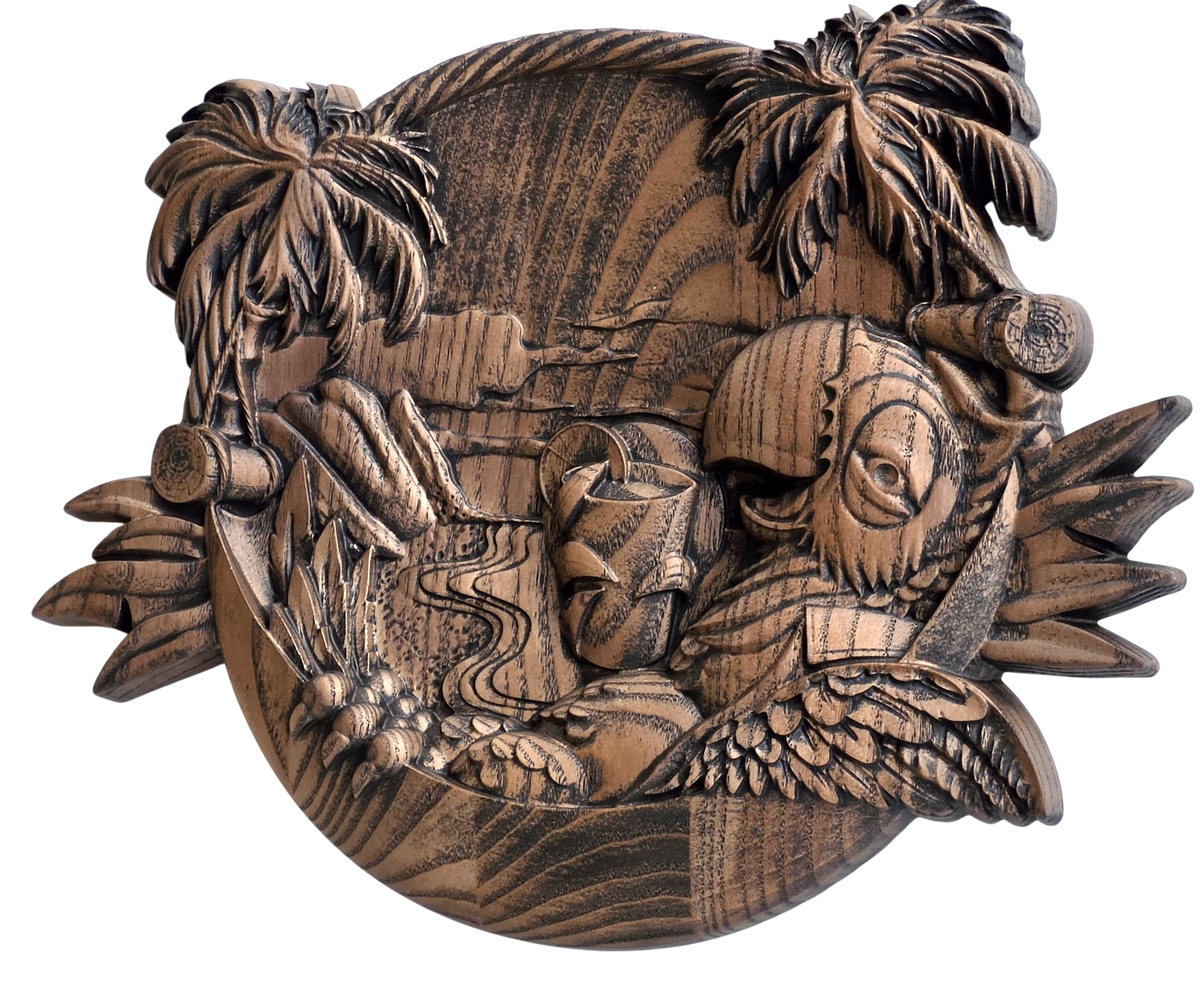 PATNF-045 Panel decorativo tallado “Ave tropical – Tenerife”