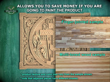 Load image into Gallery viewer, Carved Wooden Cross Panel, Religious Wall Art, Wooden Panel, 1pc, Unpainted, Furniture Carving, Architectural Woodwork
