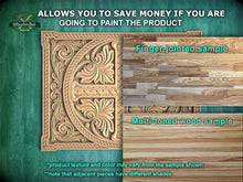 Load image into Gallery viewer, Hand-Carved Cross Foliage Panel, Symbolic Religious Artwork, Wooden Panel, 1pc, Unpainted, Furniture Carving, Architectural Woodwork
