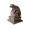 STNF-205 Figura decorativa de madera “Gecko canario”