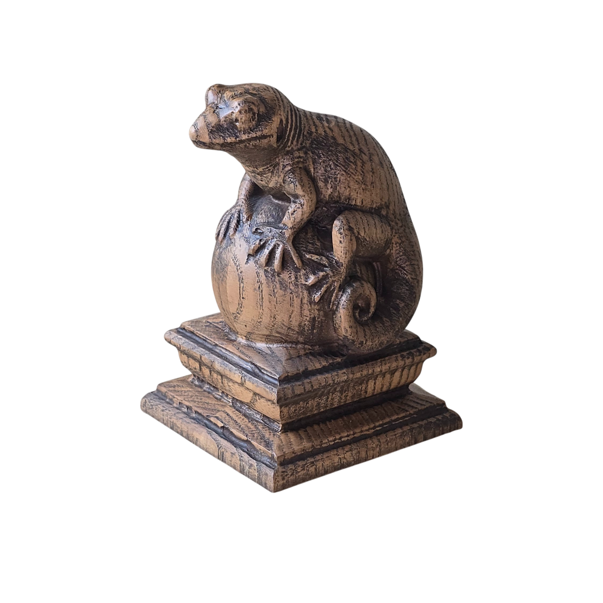 STNF-205 Figura decorativa de madera “Gecko canario”
