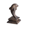 STNF-208 Figura decorativa de madera “Delfín marino”