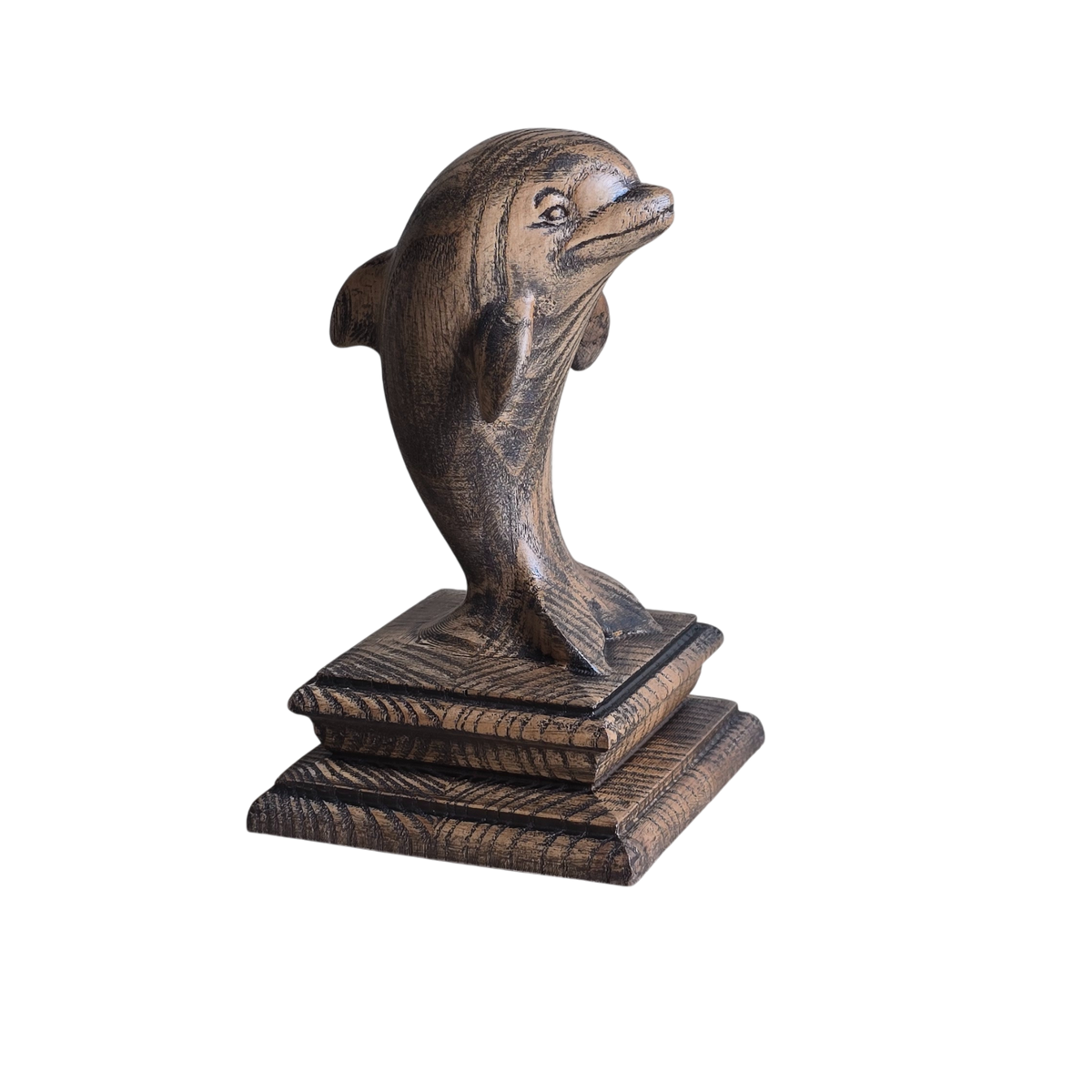 STNF-208 Figura decorativa de madera “Delfín marino”