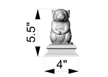 Load image into Gallery viewer, Custom order. Rat Finial for Newel Post – Carved Wooden Animal Topper, Custom Decorative Cap for Staircase or Furniture, 1pc, Alder
