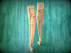 Carved Cabriole Legs, Set 2pc, for the table, classic style legs, baroque legs, wooden legs
