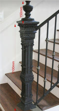 Load image into Gallery viewer, Custom order. Manufacturing and 3D modeling based on photos of 4 moldings and 1 cap for a staircase post. Material: Multi-toned wood
