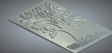 Load image into Gallery viewer, Custom order. Narnia carved door panels: Set of three pcs - Lion head, tree and sunset, material - Ash wood
