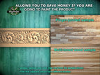 Decorative Moulding: Floral Elements in Classic Design,  40" Decorative wooden moulding for cornices and friezes, 1 pc, Unpainted