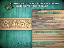 Load image into Gallery viewer, Decorative Moulding: Floral Elements in Classic Design,  40" Decorative wooden moulding for cornices and friezes, 1 pc, Unpainted
