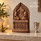 Ark of the Covenant with Cherubim, Solid Oak Wood Relief, Winged Angels Sculpture, Biblical Judaica Decor, Religious Gift
