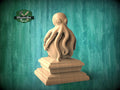Octopus Finial: Coastal Home Decor (woodcarved Art)