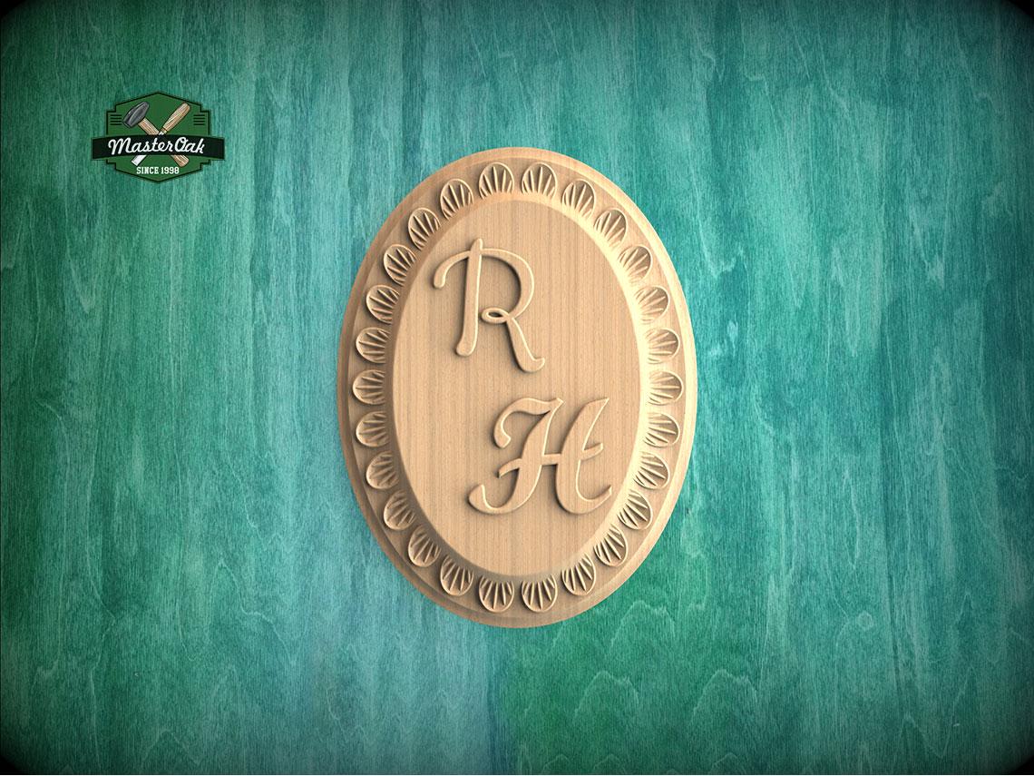 Personalized Regency Petal Emblem — Laurel Oval Crest