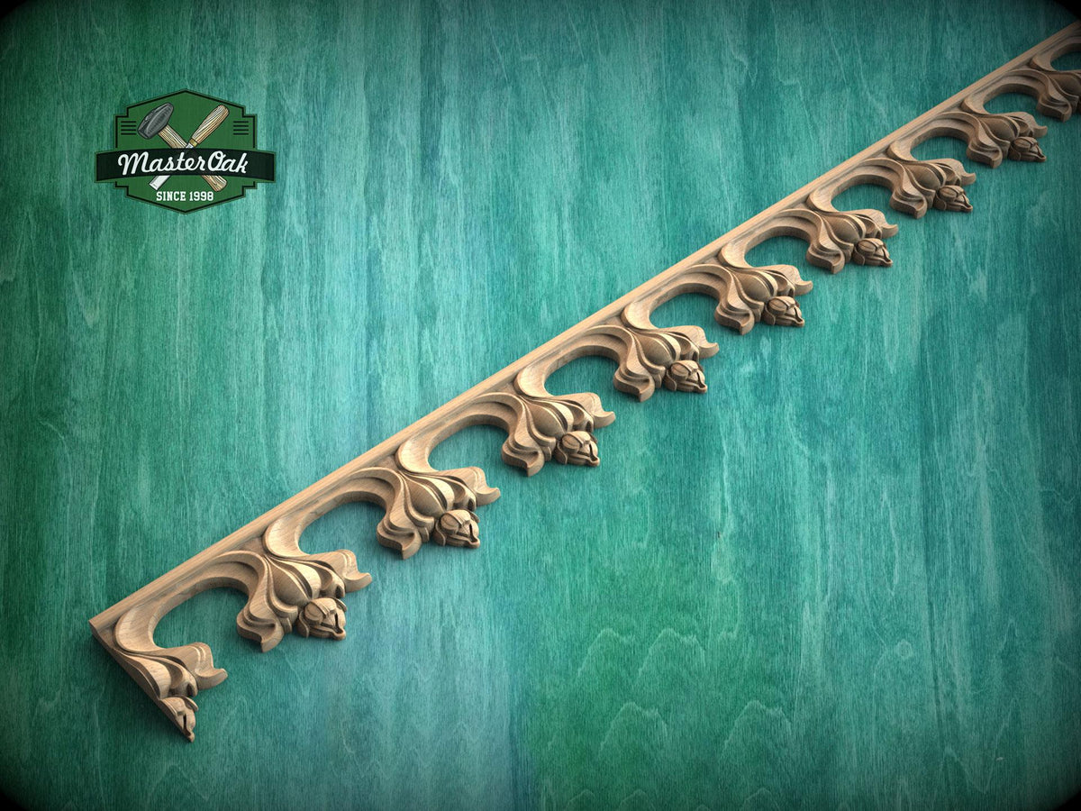 Gothic Wooden Molding – Statement Carved Trim for Cabinets and Vintage Home Decor