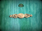 Personalized Classic Wooden Rosette Applique with Scrollwork Accents, Home Wall Embellishments, Furniture Carving, Wood Onlay