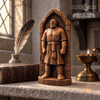 Golem of Prague Statue, Solid Oak Jewish Folklore Sculpture, Gothic Arch and Old Town Details, Judaica Decor, Fantasy Collector Gift