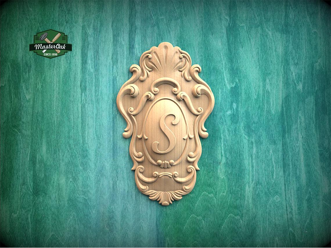 Personalized Baroque Scrollshield – Monogram Ornament
