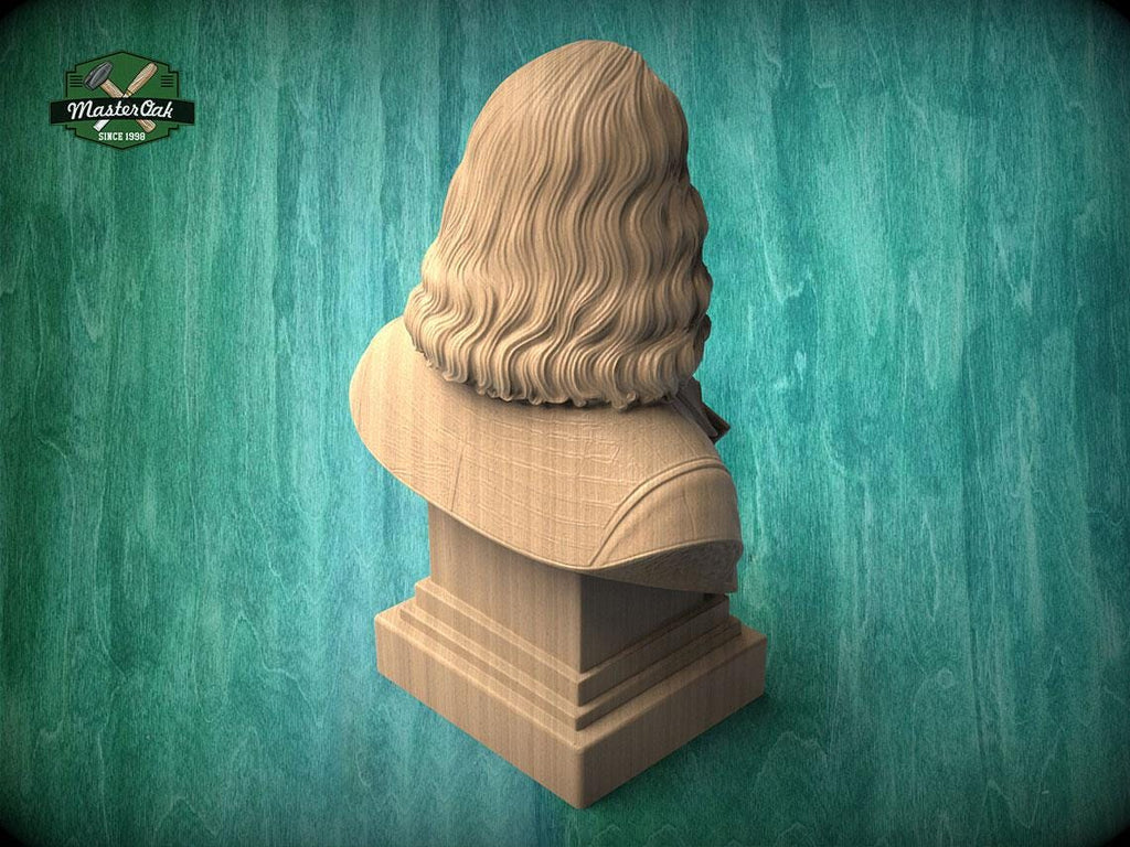 Wooden Benjamin Franklin Sculpture | Hand-Sanded & Hand-Toned | American History Decor