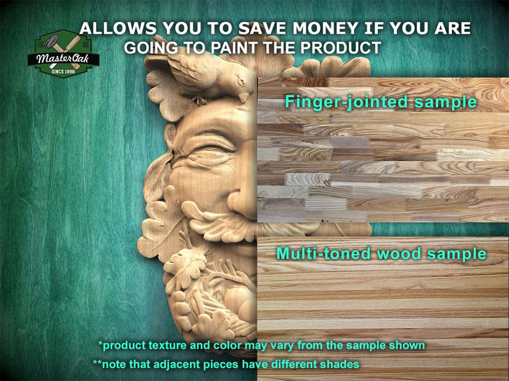 Greenman Wood Carving Onlay – Folklore Face with Bird Nest, Carved Decorative Applique