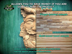 Greenman Wood Carving Onlay – Folklore Face with Bird Nest, Carved Decorative Applique