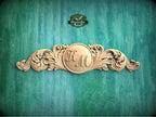 Personalized Exquisite Ornamental Carved Onlay – Unique Furniture Decor, Luxurious Wood Onlay, Carved Wood Applique for Fireplace Mantel