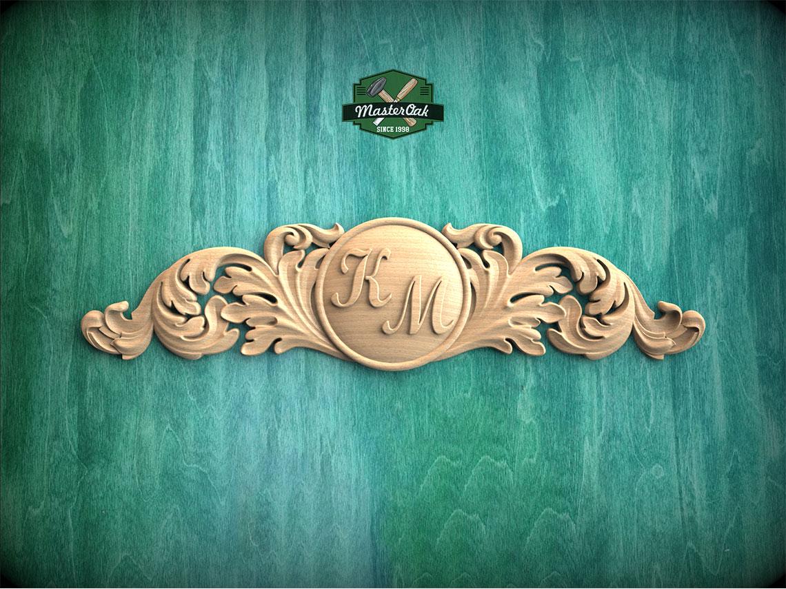 Personalized Exquisite Ornamental Carved Onlay – Unique Furniture Decor, Luxurious Wood Onlay, Carved Wood Applique for Fireplace Mantel
