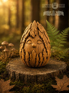 Bark Spirit Oak Figurine, 2.76-Inch Woodland Guardian, Hand-Finished Forest Decor