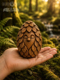 Wooden Forest Spirit Figurine, Whisperleaf Guardian, Woodland Shelf and Desk Decor