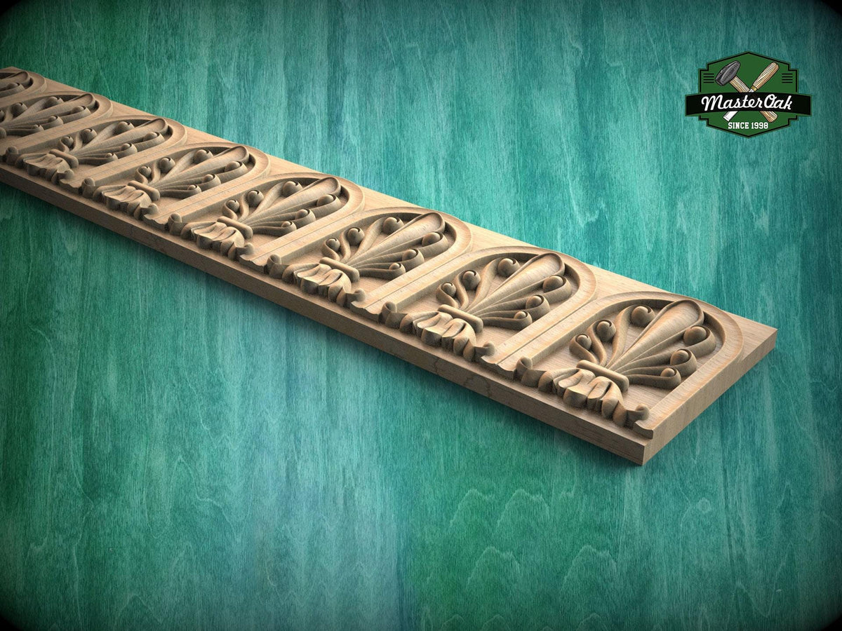 Carved Wooden Molding Border – Decorative Frieze Trim for Furniture and Walls