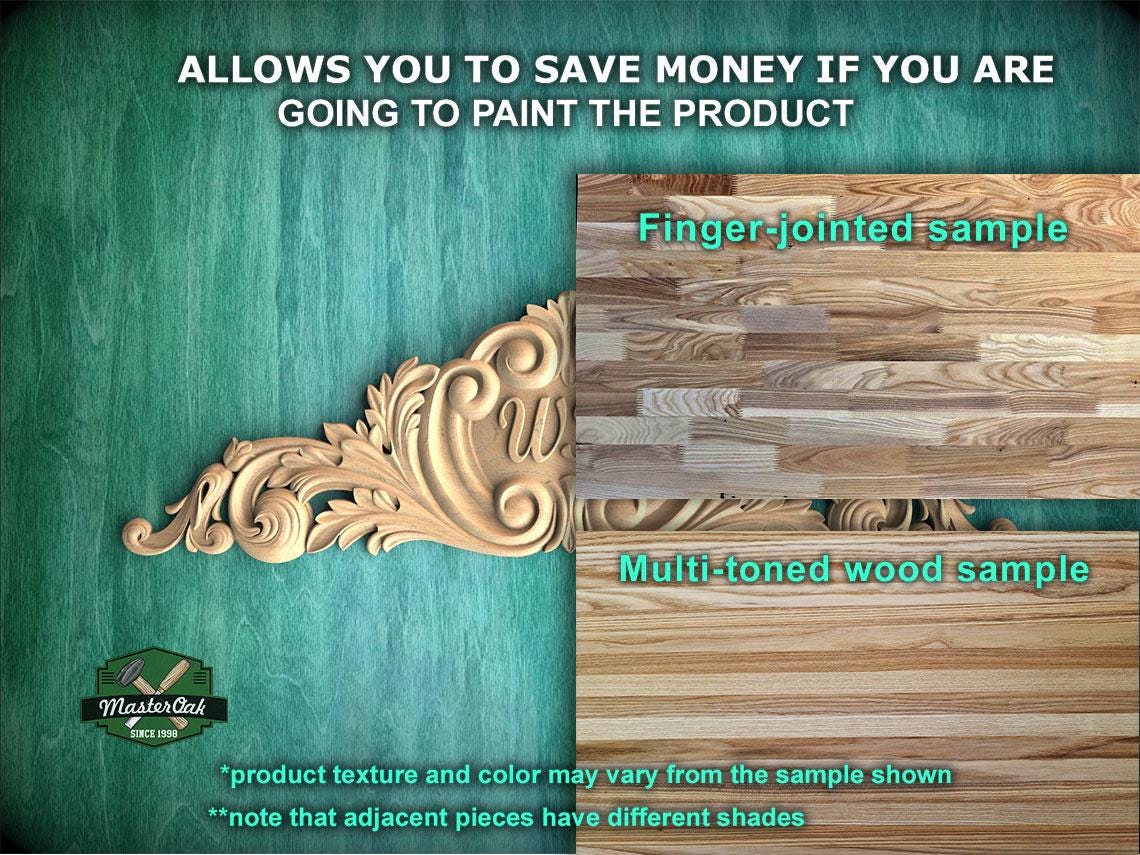 Most popular personalized carved decoration of wood, wooden onlay, 1pc