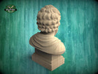 Plato Bust, Hand-Finished Wood Sculpture | Greek Philosophy Decor