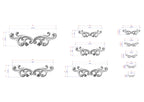 a drawing of a set of decorative designs