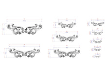 Load image into Gallery viewer, a drawing of a set of decorative designs
