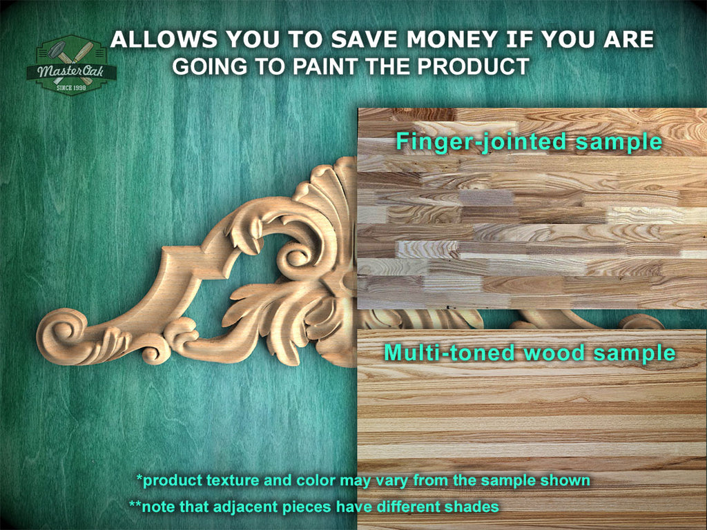 Wooden Shell decor, Wood Carved Applique Onlay, 1pc, Home Wall Embellishments, Furniture Carving