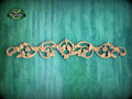 Floral Scroll Wood Applique with Symmetrical Vine Design