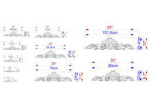 Load image into Gallery viewer, a series of decorative elements, including ornamental designs and measurements, likely used for scale purposes. The elements are depicted in various sizes, ranging from small to large, and are arranged in a grid-like pattern. The image does not contain any text, and the descriptions provided are concise and avoid redundancy.
