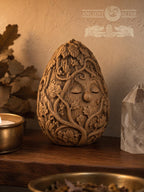 Wine Spirit Figurine, Carved Oak Vineyard Guardian, Wine Cellar Decor, Grape Vine Sculpture, Gift for Wine Lover, 2.76 Inch
