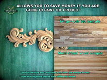 Load image into Gallery viewer, The image is a promotional advertisement for Master Oak's paint product, highlighting the benefits of painting the product. It features a close-up of a wooden sample with a finger-jointed design and a multi-toned wood sample, showcasing the different textures and colors available. The text emphasizes that the product texture and color may vary from the sample shown, and that adjacent pieces have different shades.

