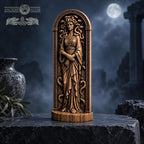 Medusa Wooden Statue, Greek Gorgon Figurine with Snakes, Ancient Mythology Sculpture, Dark Academia Decor, Pagan Altar Gift
