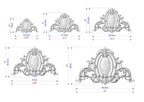 Personalized Carved Wood Appliques, Unpainted, Millwork Furniture Onlays For Kitchen Cabinets, 1pc, Home Wall Embellishments