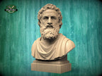 Plato Bust, Hand-Finished Wood Sculpture | Greek Philosophy Decor