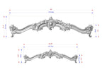 Le Roi Soleil Cornice - French Baroque Classicism Elegance, 1 pc, Unpainted, Baroque Pelmet, Classic carved curtain rod of wood