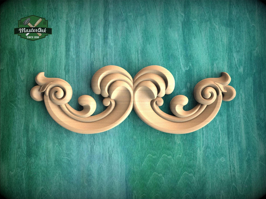 Classic Scroll Decorative Overlay for Furniture and Wall Panels