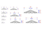 a series of decorative designs, each with its own set of measurements and scale. The designs are in various sizes, ranging from small to large, and they feature intricate patterns and details. The image is a collection of images that showcase different aspects of the designs, providing a comprehensive view of the subject matter.