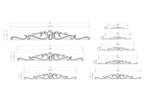 Classical Wood Door Header, Ribbon and Scroll Wood Applique for Above Door Decor, Decorative Pediment over Door